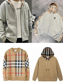 Burberry plaid hooded sweatshirt-5082  